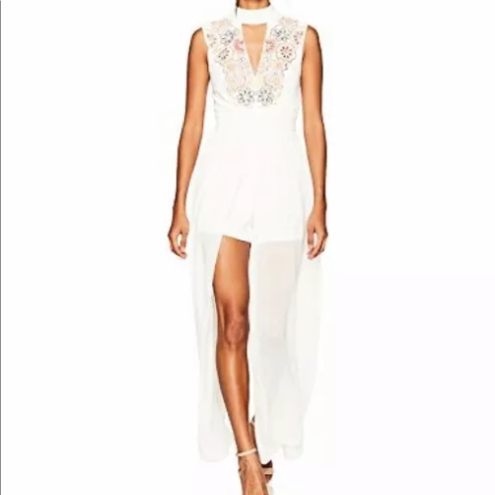 XOXO || $89 Embroidered Romper Maxi Dress